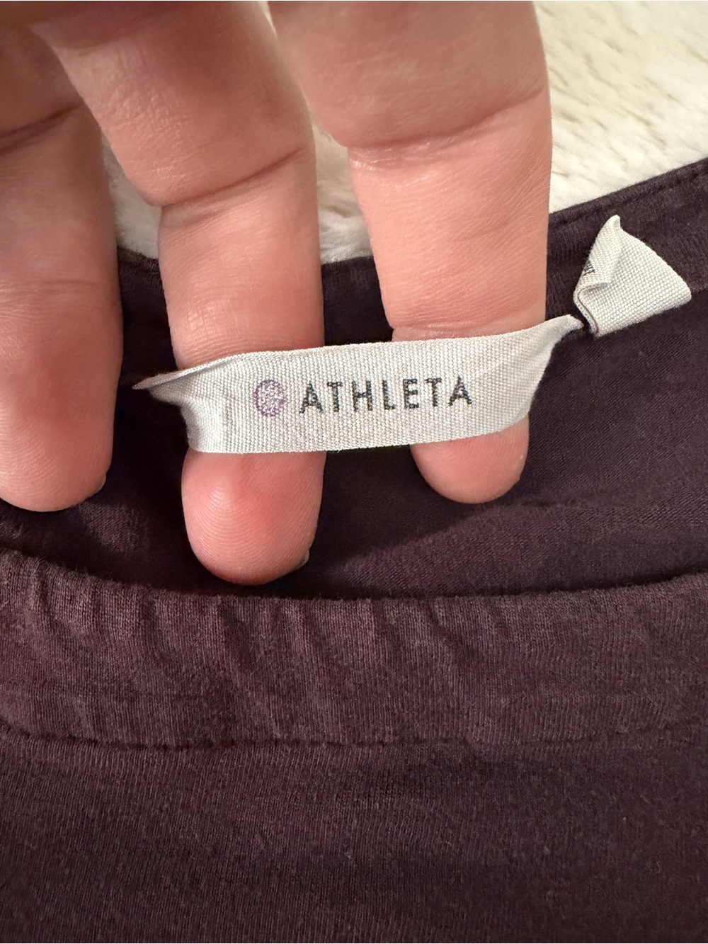 Athleta Tulip Dress M Plum Purple Ruched Side Sleeveless Cotton Modal Stretch - Picture 3 of 11